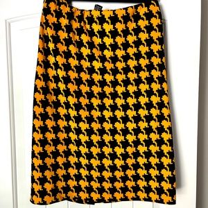 Ashley Stewart | Blk/Gold Pull On Skirt